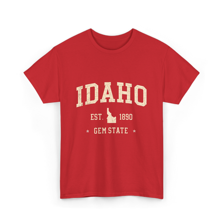 Idaho Gem State Idahoan T-Shirt - Red