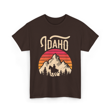 Idaho Mountains Adventure T-Shirt - Dark Chocolate