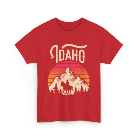 Idaho Mountains Adventure T-Shirt - Red