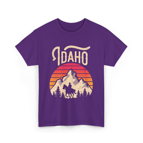 Idaho Mountains Adventure T-Shirt - Purple