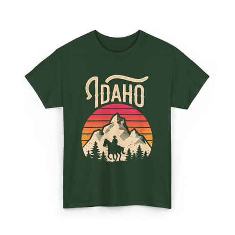 Idaho Mountains Adventure T-Shirt - Forest Green