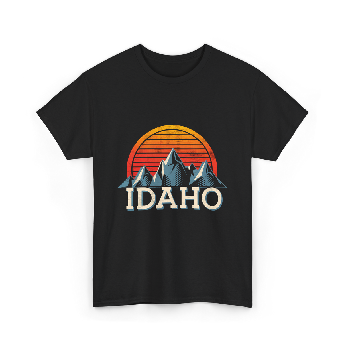 Idaho Mountains Nature Adventure T-Shirt - Black