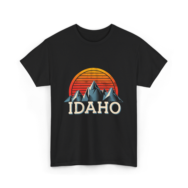 Idaho Mountains Nature Adventure T-Shirt - Black