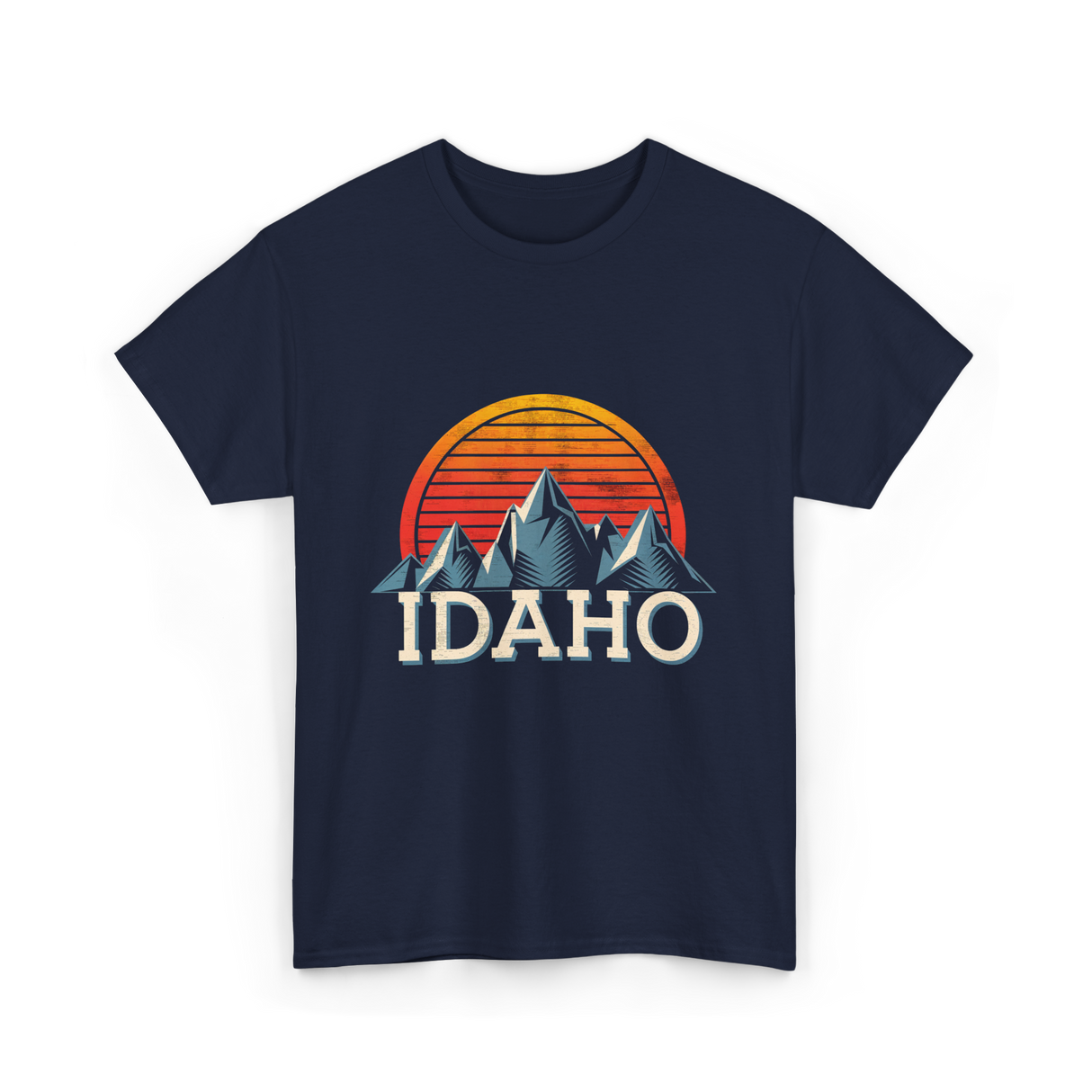 Idaho Mountains Nature Adventure T-Shirt - Navy