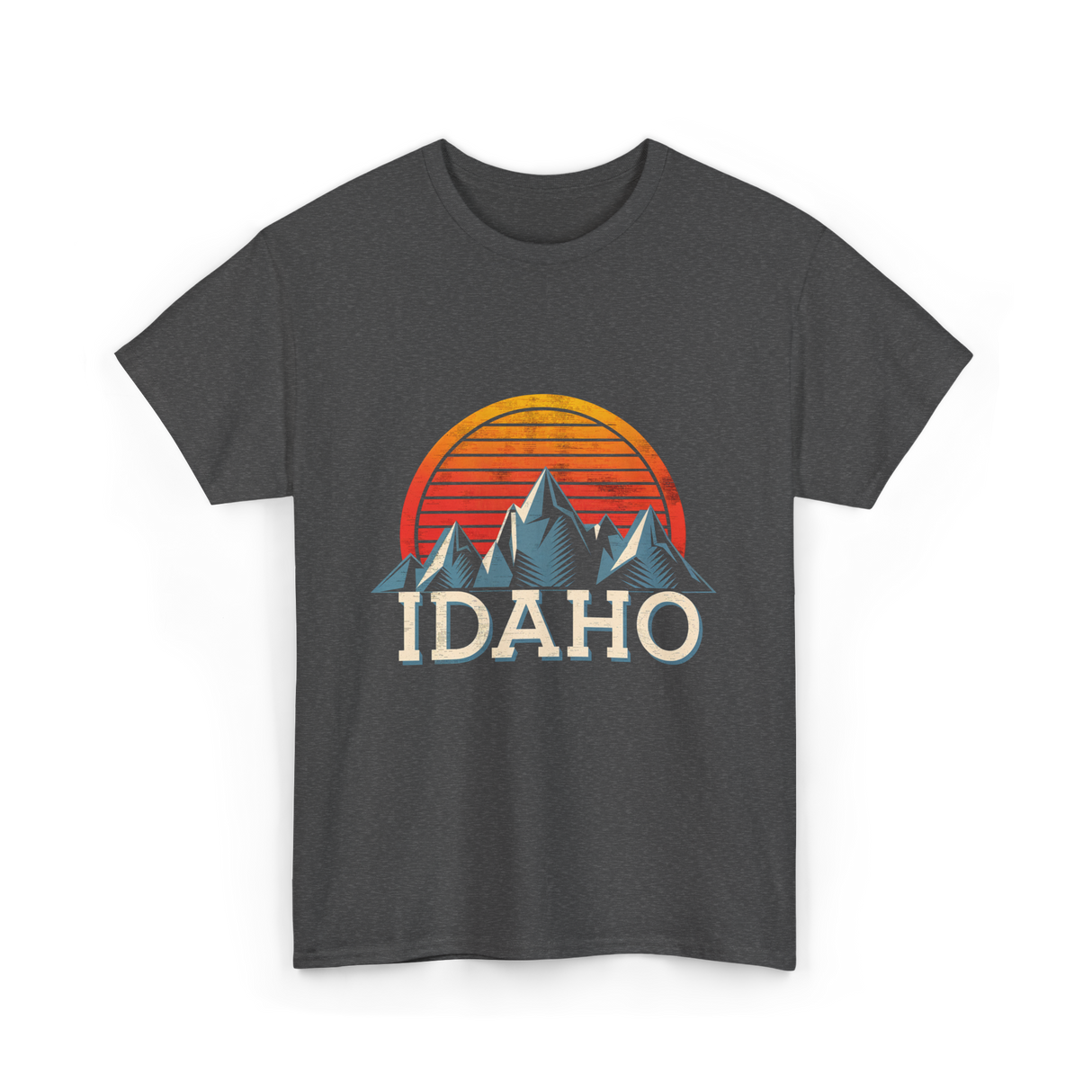 Idaho Mountains Nature Adventure T-Shirt - Dark Heather