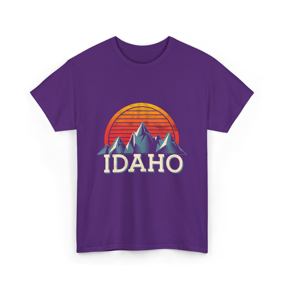 Idaho Mountains Nature Adventure T-Shirt - Purple