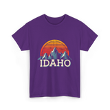 Idaho Mountains Nature Adventure T-Shirt - Purple