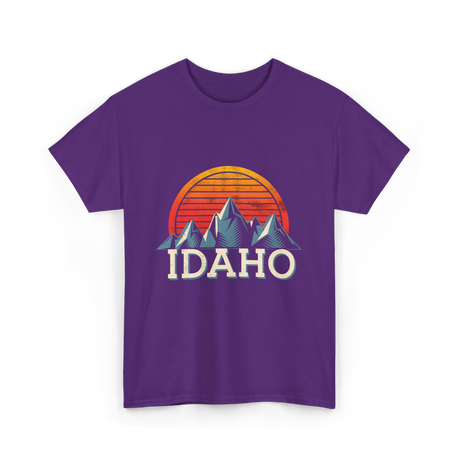 Idaho Mountains Nature Adventure T-Shirt - Purple