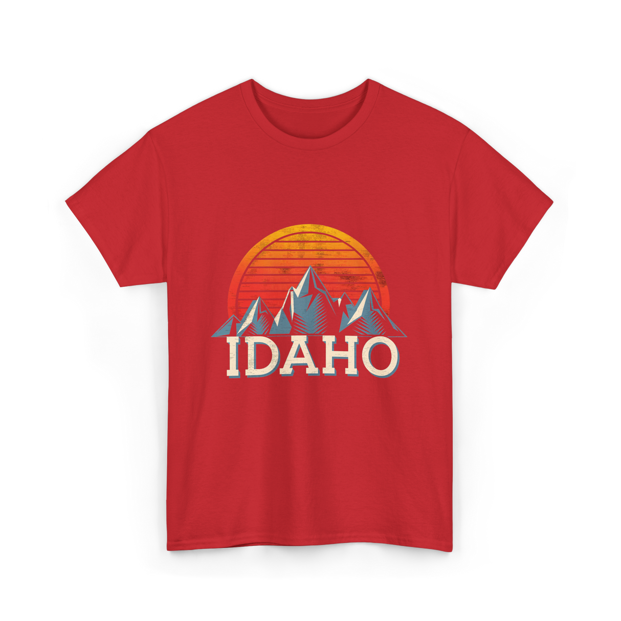 Idaho Mountains Nature Adventure T-Shirt - Red