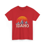 Idaho Mountains Nature Adventure T-Shirt - Red