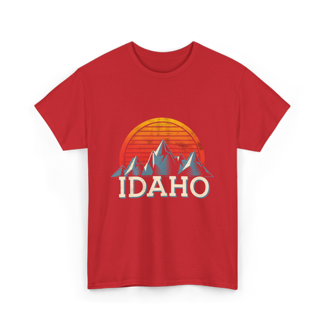 Idaho Mountains Nature Adventure T-Shirt - Red