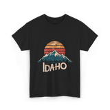 Idaho Mountains Retro Outdoors T-Shirt - Black