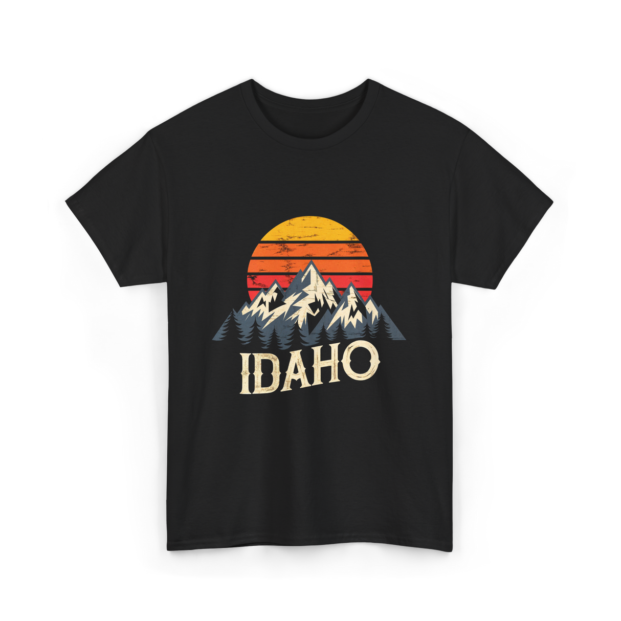 Idaho Mountains T-Shirt - Black