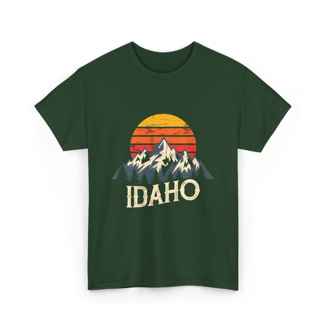 Idaho Mountains T-Shirt - Forest Green