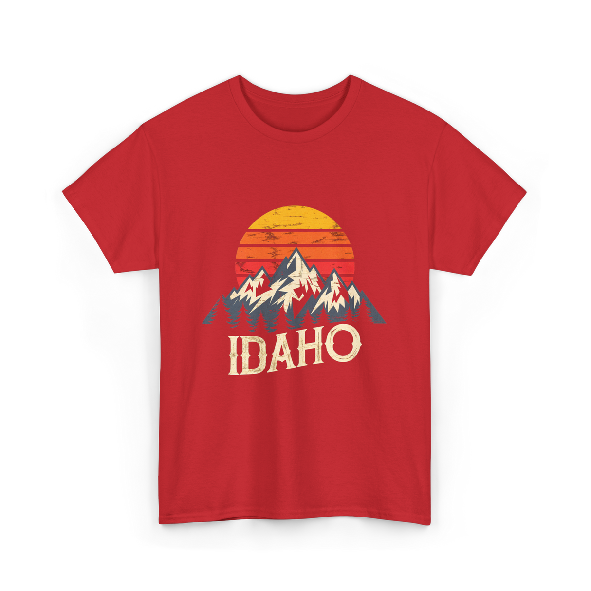 Idaho Mountains T-Shirt - Red