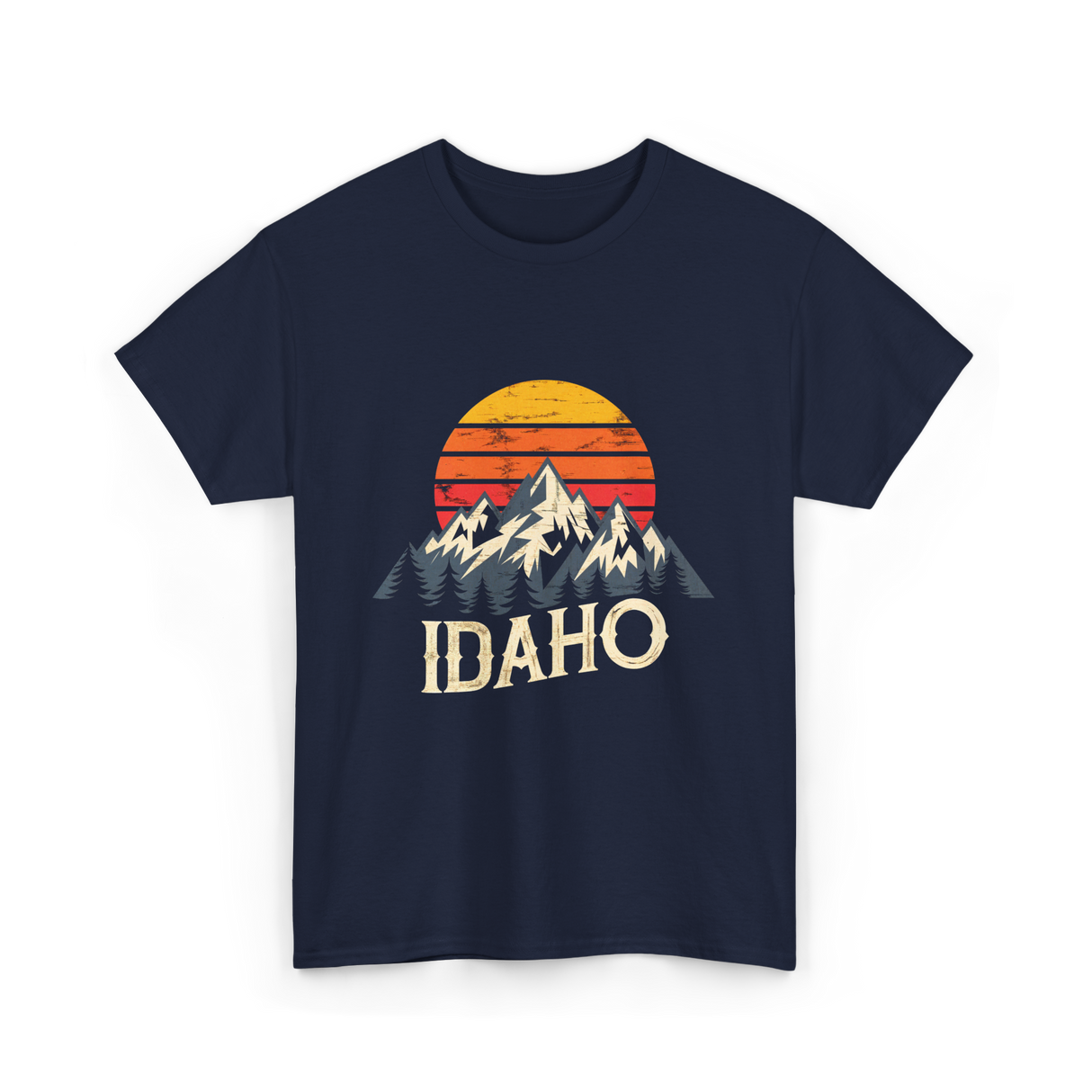 Idaho Mountains T-Shirt - Navy