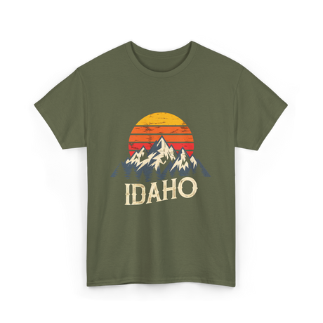 Idaho Mountains T-Shirt - Military Green