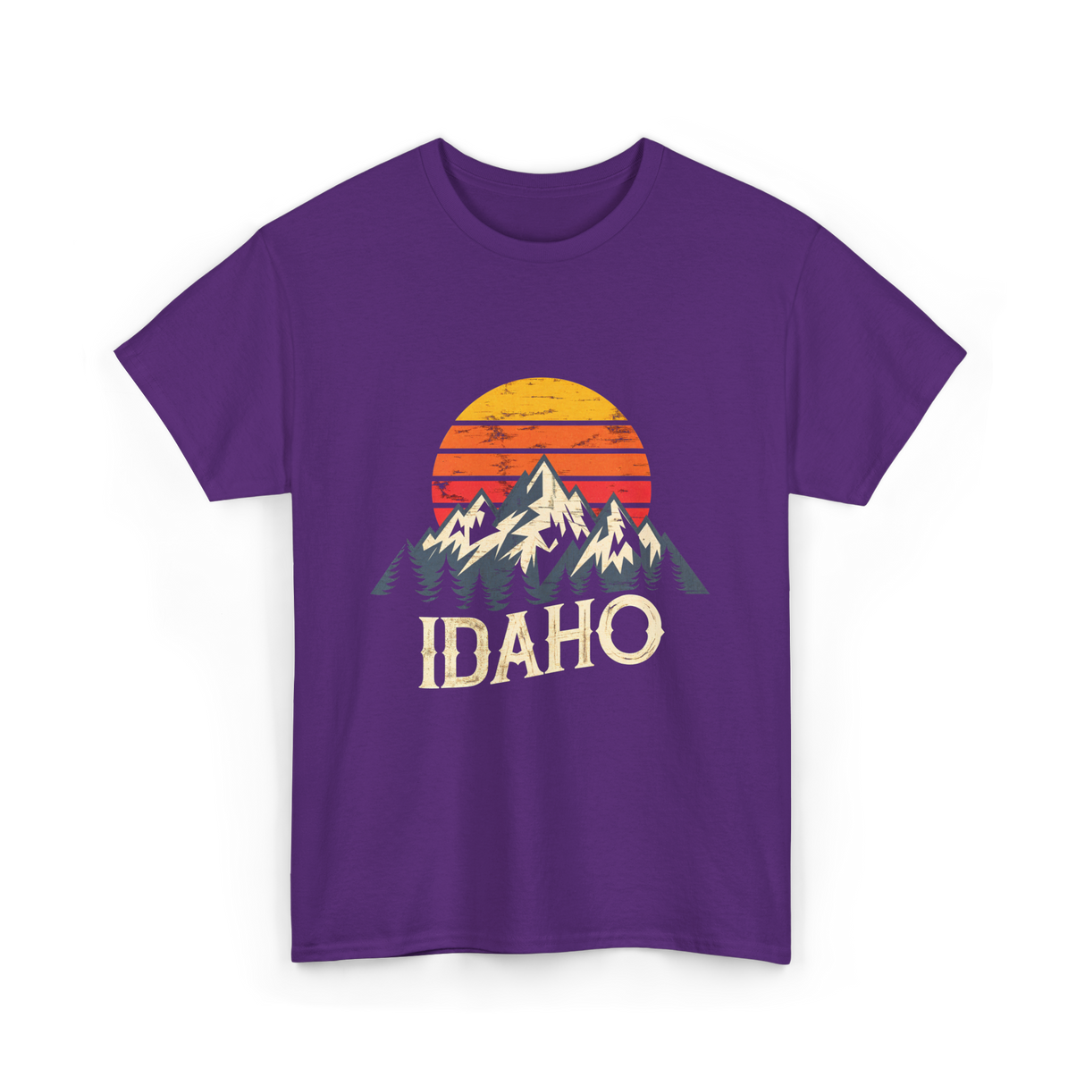 Idaho Mountains T-Shirt - Purple