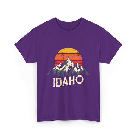 Idaho Mountains T-Shirt - Purple