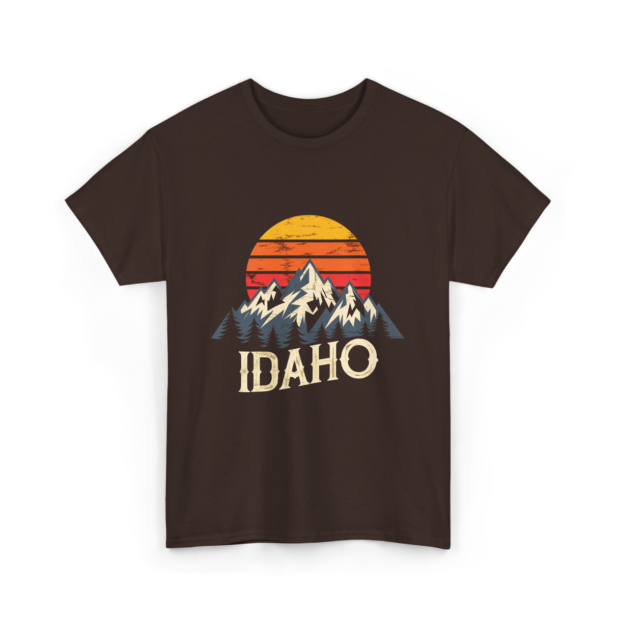 Idaho Mountains T-Shirt - Dark Chocolate