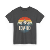 Idaho Retro Mountains Idaho T-Shirt - Dark Heather