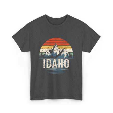 Idaho Retro Mountains Idaho T-Shirt - Dark Heather