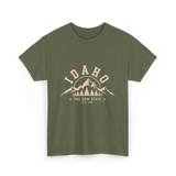 Idaho State Mountains T-Shirt - Military Green