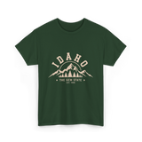 Idaho State Mountains T-Shirt - Forest Green