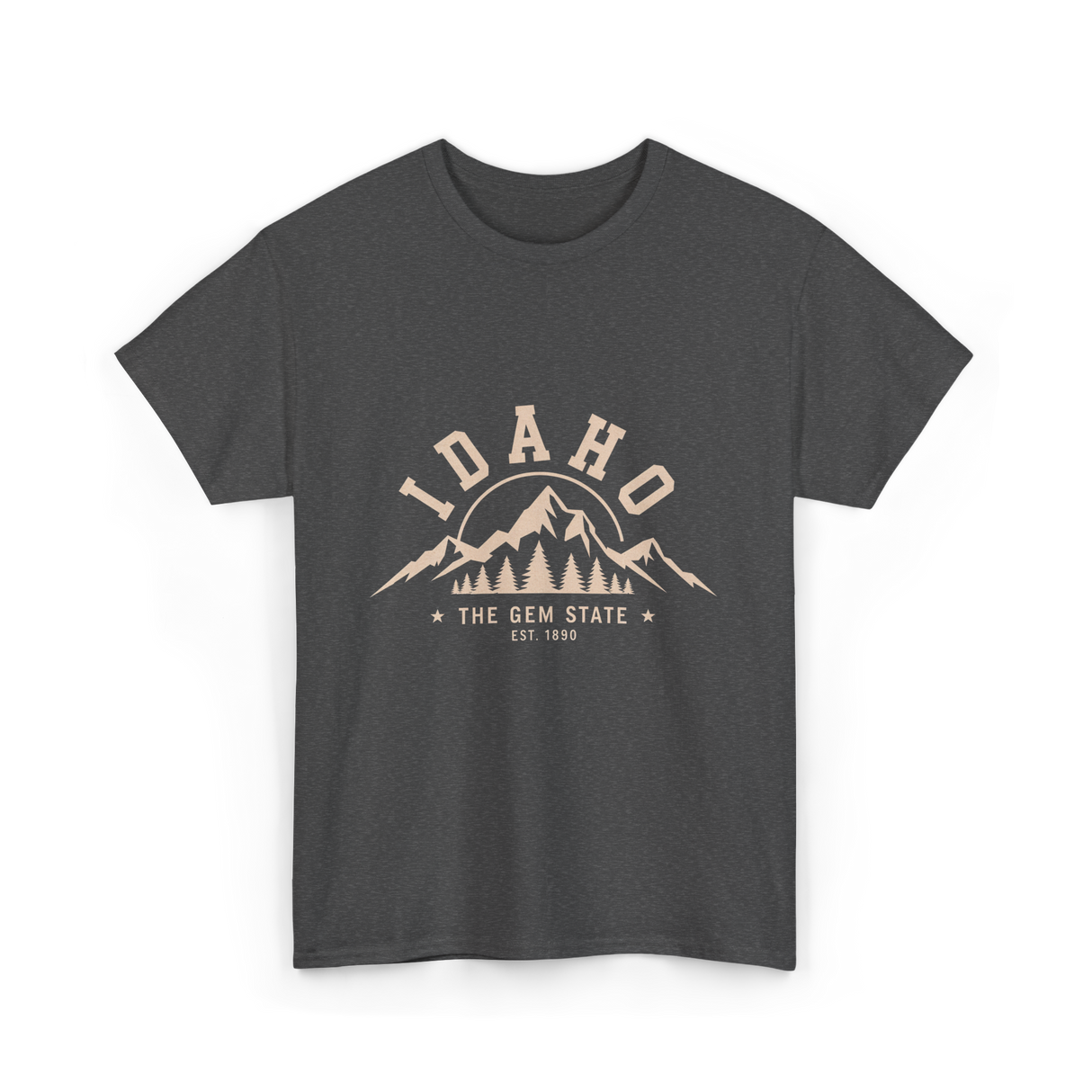 Idaho State Mountains T-Shirt - Dark Heather