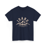 Idaho State Mountains T-Shirt - Navy