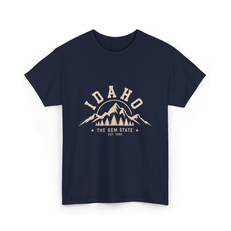 Idaho State Mountains T-Shirt - Navy