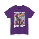 Idk How Much Longer Raccoon T-Shirt - Purple