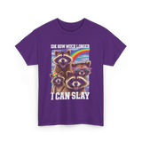 Idk How Much Longer Raccoon T-Shirt - Purple