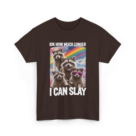 Idk How Much Longer Raccoon T-Shirt - Dark Chocolate