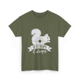 If It Hops Squirrel Hunting T-Shirt - Military Green