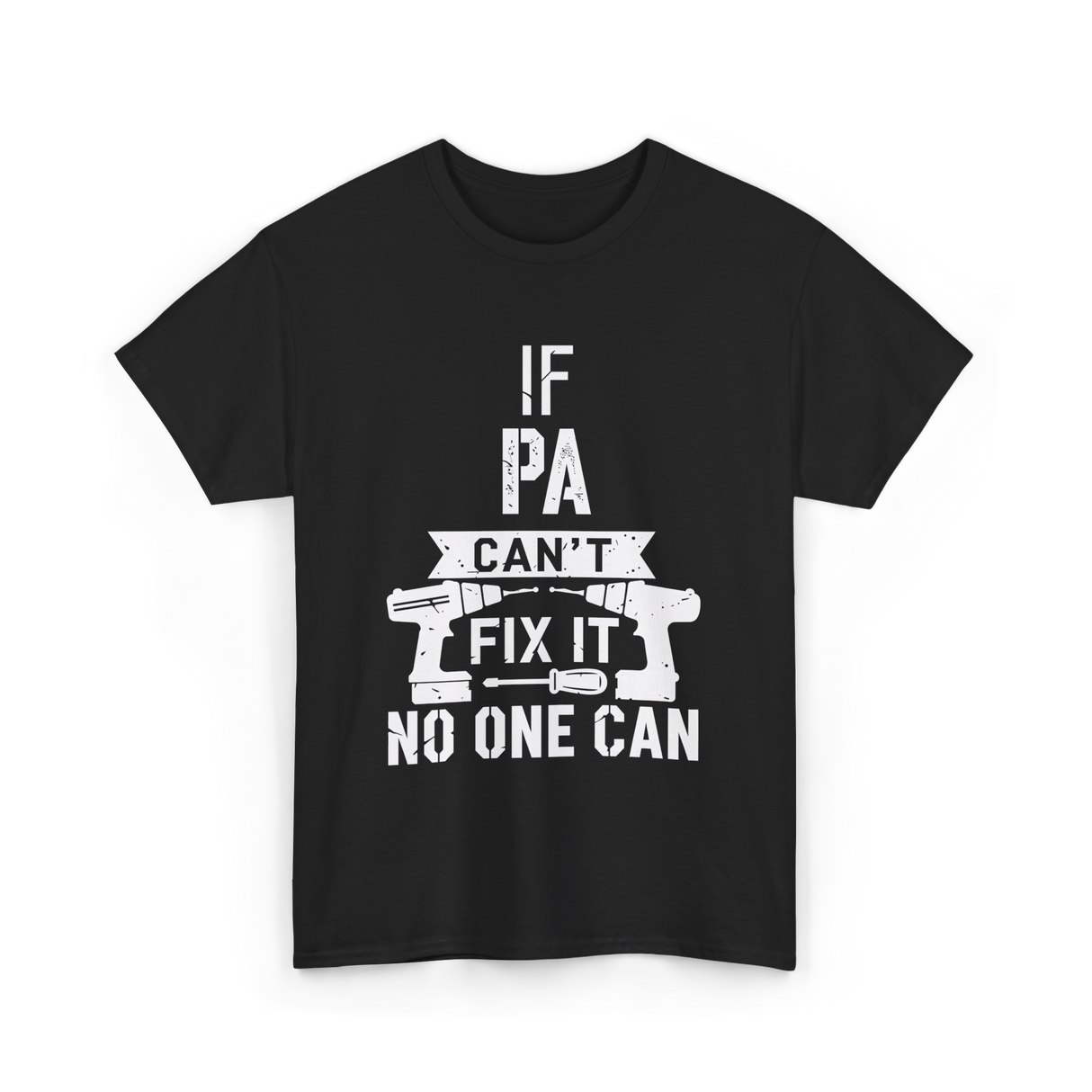 If Pa Can't Fix It Grandpa T-Shirt - Black