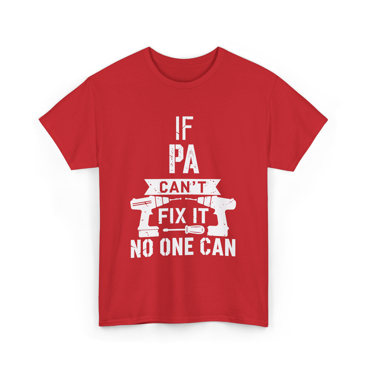 If Pa Can't Fix It Grandpa T-Shirt - Red