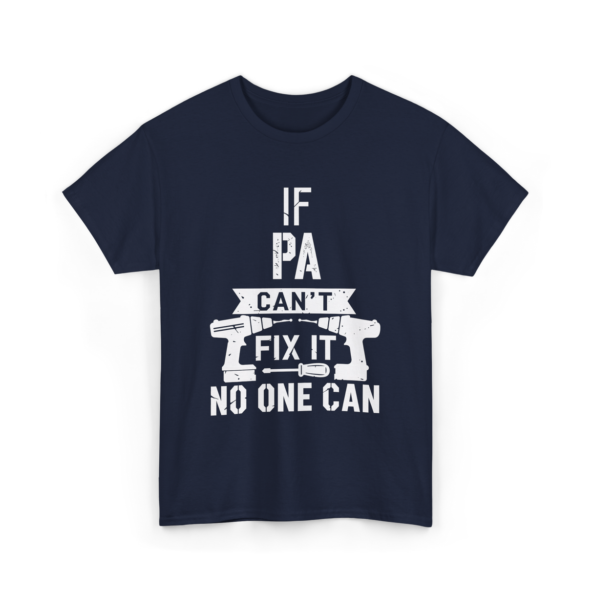 If Pa Can't Fix It Grandpa T-Shirt - Navy