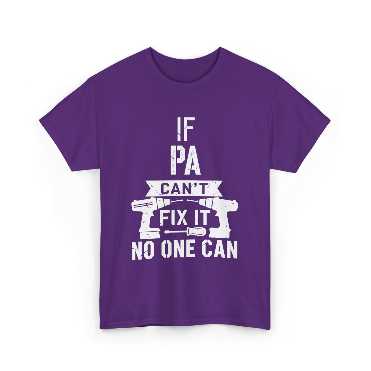 If Pa Can't Fix It Grandpa T-Shirt - Purple