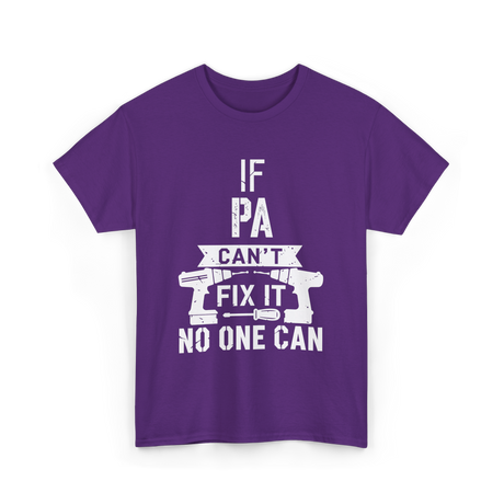 If Pa Can't Fix It Grandpa T-Shirt - Purple