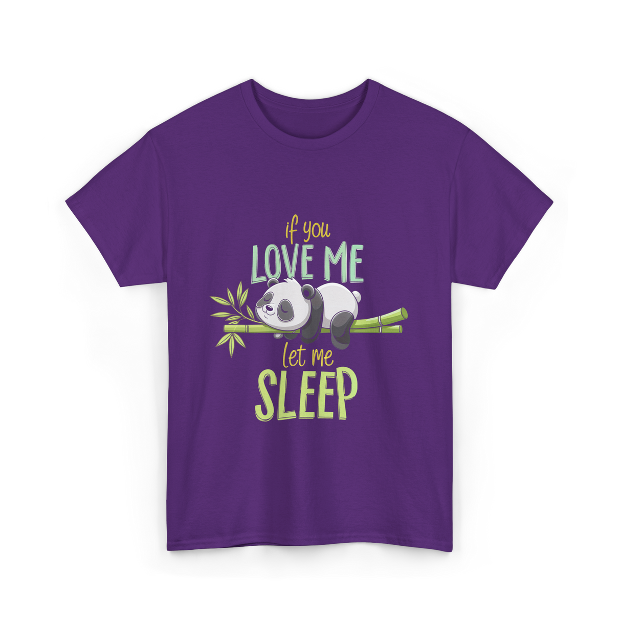 If You Love Me Panda T-Shirt - Purple