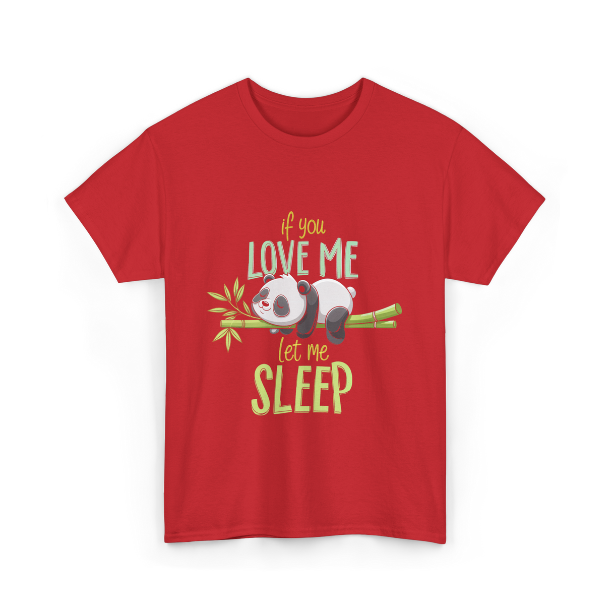 If You Love Me Panda T-Shirt - Red