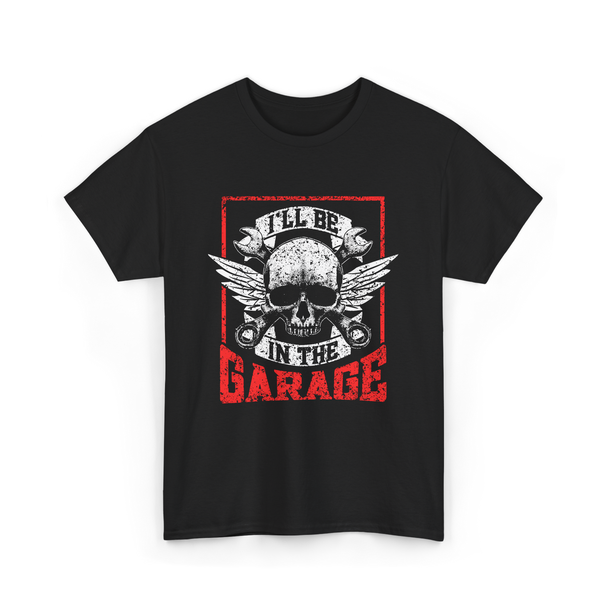 I'll Be In The Garage Mechanics T-Shirt - Black