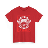 I'll Be In The Garage Mechanics T-Shirt - Red