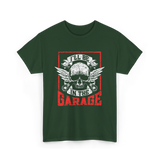 I'll Be In The Garage Mechanics T-Shirt - Forest Green