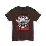 I'll Be In The Garage Mechanics T-Shirt - Dark Chocolate