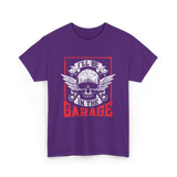 I'll Be In The Garage Mechanics T-Shirt - Purple