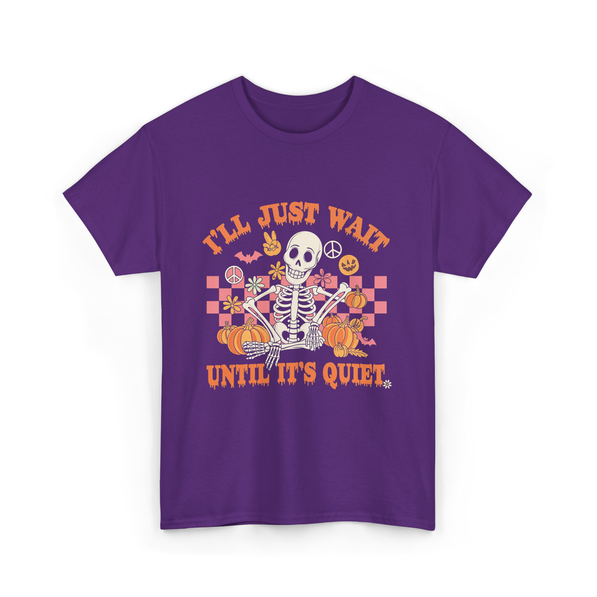 I'll Just Wait Halloween Teacher T-Shirt - Purple