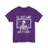 I'll Just Wait Teacher Halloween T-Shirt - Purple