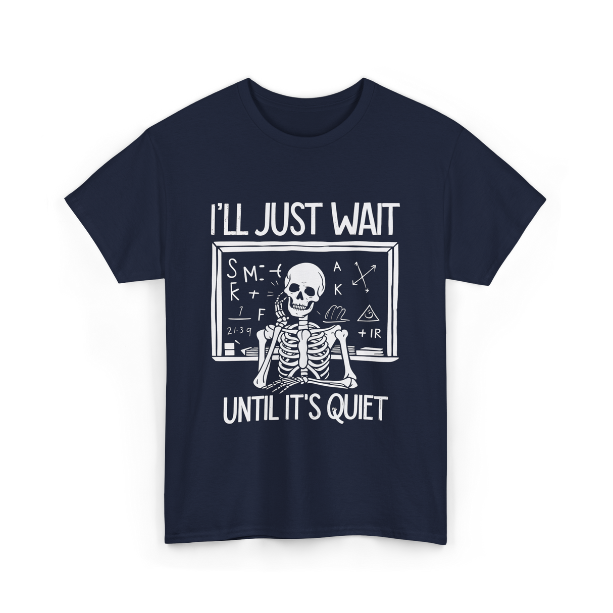 I'll Just Wait Teacher Halloween T-Shirt - Navy